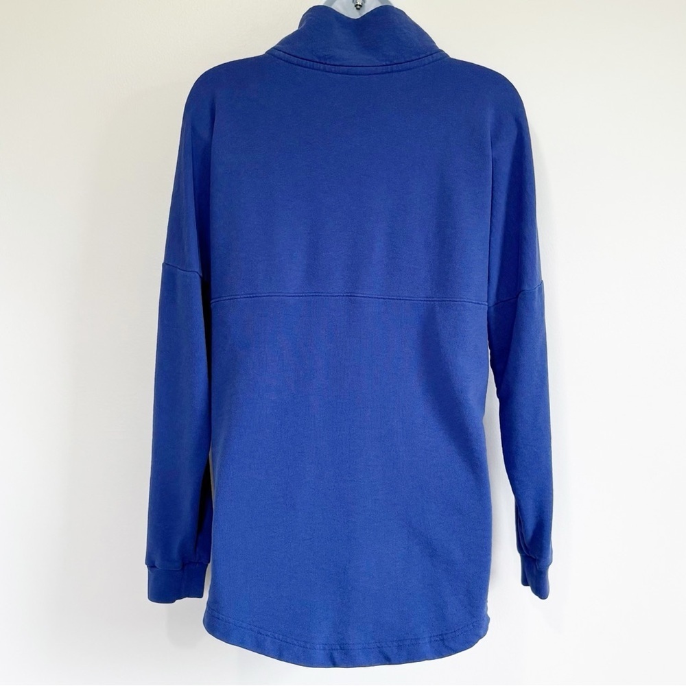 VICTORIA’S SECRET PINK Blue Quarter Snap Pullover Sweatshirt Small Logo - Picture 2 of 9